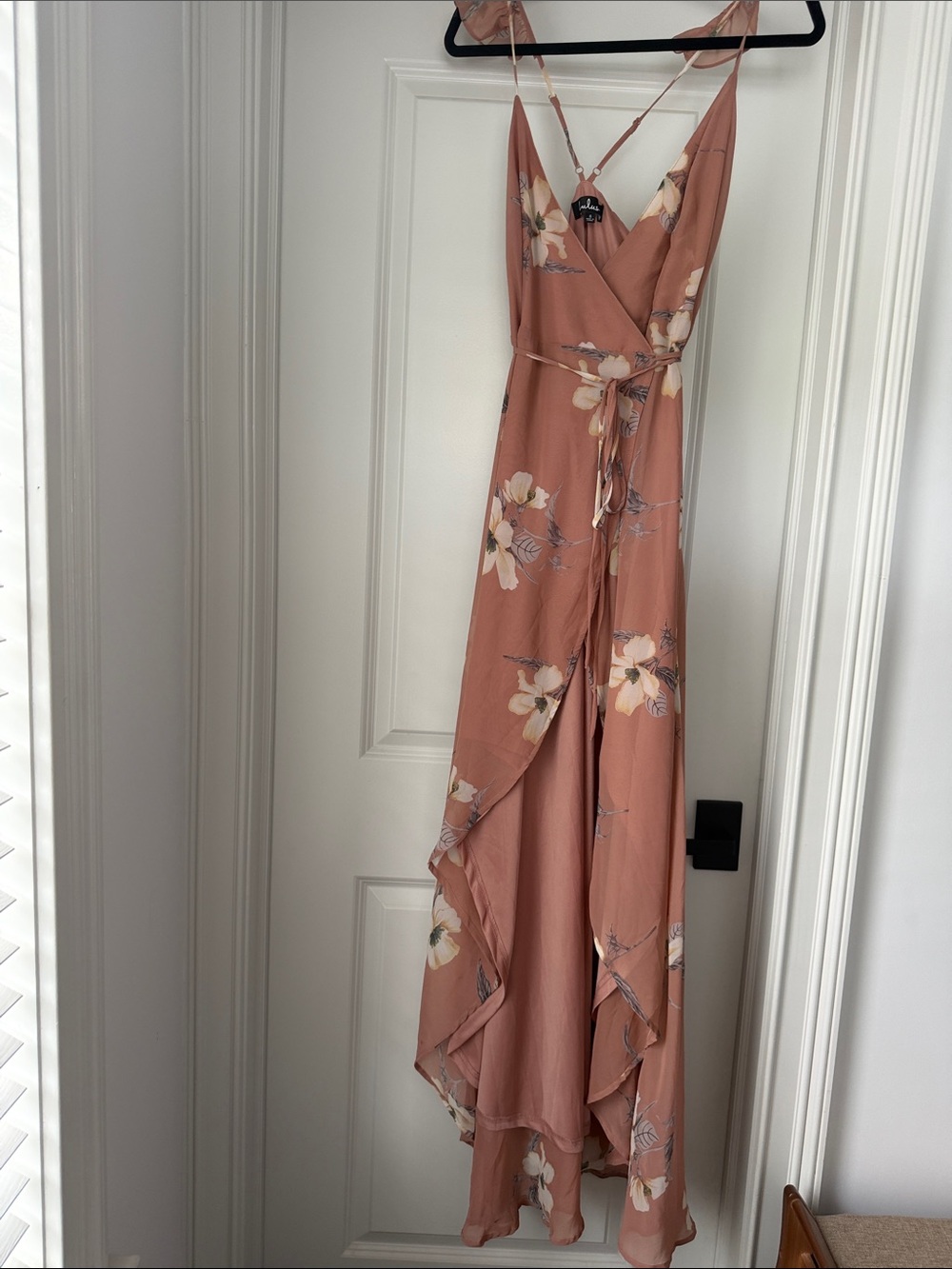 Lulu's Wrap Floral High-Low Maxi Dress